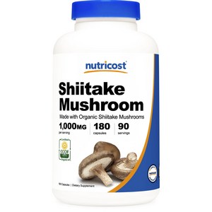 뉴트리코스트 표고 버섯 1000mg 캡슐, 180정, 1개