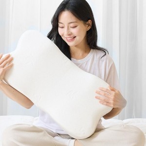 [바른척추연구소 척추로운 경추베개] Medium 거북목 목디스크 일자목 베개, 아이보리, 1개