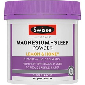 호주 스위스 Swisse Magnesium + Sleep Powder 마그네슘 + 슬립 파우더 레몬 허니맛