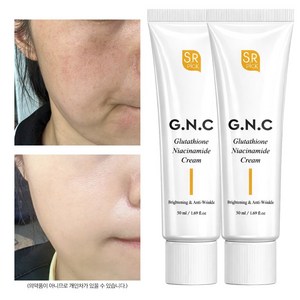 기미 잡티 미백 강력 보습 글루타치온 나이아신아마이드 크림 GNC, 2개, 50ml