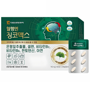 대웅생명과학 혈행엔 징코맥스 은행잎 추출물 혈행 기억력 개선에 도움을 줄수 있음