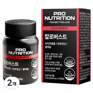 PRONUTRITION 칼로버스트 녹차카테킨 체지방 감소 도움, 30정, 2개