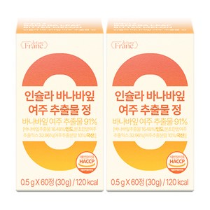 인슐라 바나바잎 추출물 고함량 91% 여주 케어, 2개, 60정