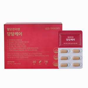 바이오컴 혈당관리 당당케어 바나바잎추출물 코로솔산 120정, 1개, 120정