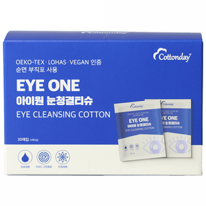 코튼데이 아이원 눈청결티슈 눈세정티슈 개별포장 30매입, 1개, 30매입