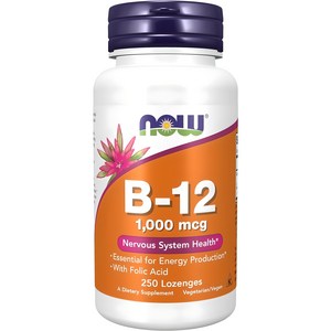 나우푸드 B-12 1000mcg 로젠지, 250정, 1개