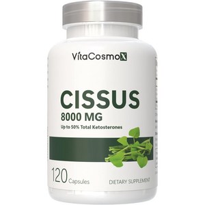VitaCosmoX 시서스 추출물 Cissus 고함량 고농축 8000mg 케토스테론 50% 시서스 캡슐 시서스 가루 분말