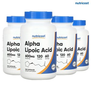 [4병] 뉴트리코스트 알파리포산 600mg 120캡슐 효능 보충제 치옥타시드 ALA