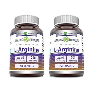 어메이징뉴트리션 L 아르기닌 500mg 캡슐 250정 2개 1세트