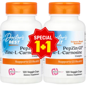 1+1 닥터스베스트 PepZin GI 아연 I-카르노신 복합체 베지 캡슐 120정 아미노산 카르노신 아연 미네랄 / 해외직구 미국정품