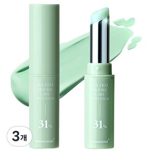 더마쉐어 티트리 트러블 케어 스팟 밤, 3.5g, 3개