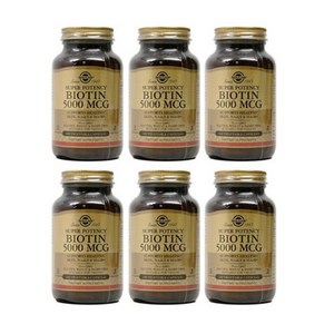 솔가 6개 Solgar 비오틴 5000 mcg Biotin 100 베지 캡슐