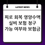 피로 회복 영양수액 실비 보험 청구 가능 여부와 보험금 지급 기준 정리 thumbnail