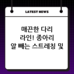 매끈한 다리 라인! 종아리 알 빼는 스트레칭 및 부기 제거 루틴 thumbnail