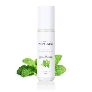 천연 허브 오일 페퍼민트 아로마 테라피 롤온 8ml 천연허브향 야몽, 8ml, 1개