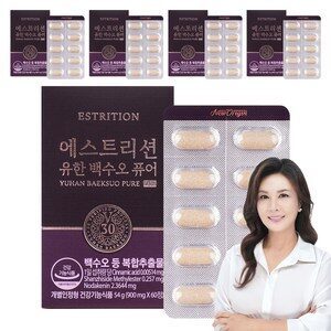 유한건강생활 에스트리션 유한 백수오 퓨어 60정, 5개, 단일상품, 54g