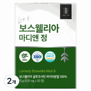 랩온랩 정품 보스웰리아 마디앤정, 2개, 30정