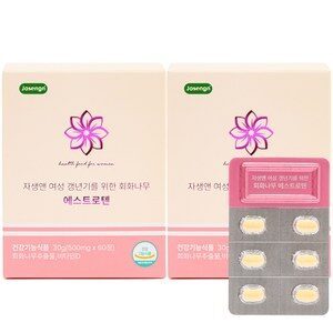 자생앤 여성 갱년기 에스트로텐, 60정, 2개