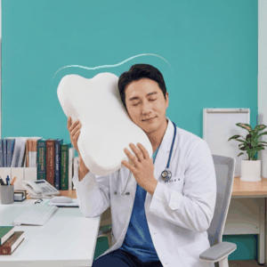 [바른척추연구소 척추로운 경추베개] Medium 거북목 목디스크 일자목 베개, 아이보리, 2개