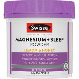 호주 스위스 Swisse Magnesium + Sleep Powder 마그네슘 + 슬립 파우더 레몬 허니맛
