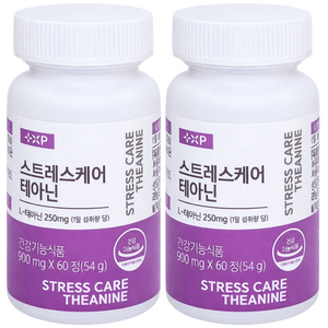 심신 마음 안정 스트레스 케어 테라피 테아닌, 2세트, 60정