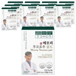 닥터루템 정품 메모리 투모로우 골드 포스파티딜세린 은행잎추출물, 30정, 10개