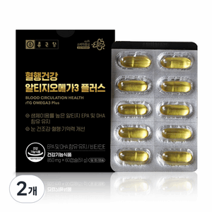 종근당 혈행건강 알티지 오메가3 플러스, 2개, 60정