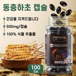 프리미엄 동충하초 추출물 500mg 면역력 강화 남성 활력 체력 회복 건강식품, 1개, 100회분