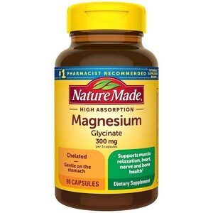 Nature Made 고흡수 마그네슘 글리시네이트 3캡슐 당 300mg 90정
