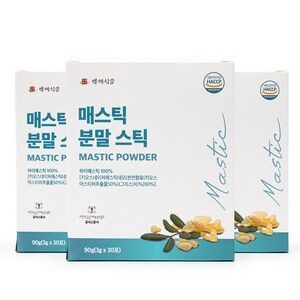 매스틱분말 스틱 HACCP인증제품, 90g, 3박스