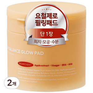 잇퓨 세범 밸런스 글로우 패드 필링 모공 피지 AHA BHA, 2개, 60매입
