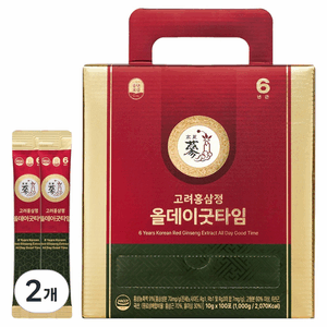 풍년보감 6년근 고려홍삼정 올데이굿타임 스틱 100p, 100회분, 1kg, 2개