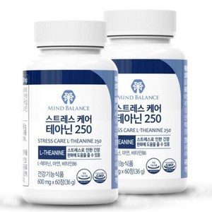 마인드밸런스 스트레스 케어 테아닌 250 36g, 60정, 2개