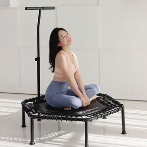 헬스럽 점핑 트램폴린 성인 어른 실내 방방이 홈트 다이어트 대형 에어보드, 블랙