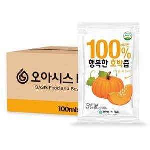 오아시스 국내산 호박즙, 100ml, 30개
