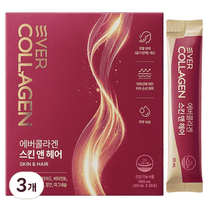 에버콜라겐 스킨 앤 헤어, 3개, 28회분
