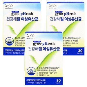 지노프레쉬 건강해질 여성유산균, 30정, 3개