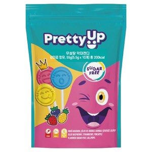 드루칸 프리티업 무설탕 막대 캔디 10p, 55g, 1개
