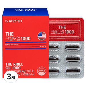 닥터루템 정품 THE 크릴오일 1000, 3개, 30정
