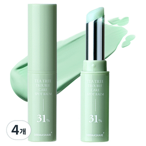 더마쉐어 티트리 트러블 케어 스팟 밤, 3.5g, 4개