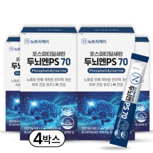 뉴트리케이 두뇌엔 PS70 인지력 포스파티딜세린 분말 식약청인증, 60개, 2g