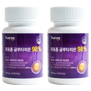 TRUEME 리포좀 글루타치온 98%, 2개, 90정