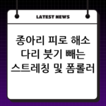 종아리 피로 해소 다리 붓기 빼는 스트레칭 및 폼롤러 활용법 thumbnail