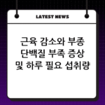 근육 감소와 부종 단백질 부족 증상 및 하루 필요 섭취량 계산 thumbnail