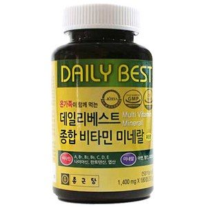종근당 데일리베스트 종합비타민 미네랄, 180정, 1개