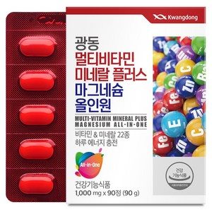 광동 멀티비타민 미네랄 플러스 마그네슘 올인원 90g, 90정, 1개
