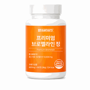 네이츄리 파인애플 브로멜라인 고함량 붓기효소, 1개, 60정