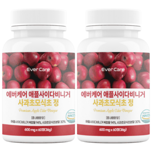 에버케어 애플사이다비니거 사과초모식초 유산균 고함량 애사비 알약