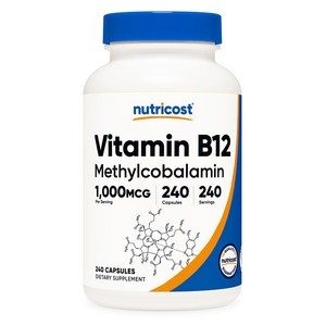 뉴트리코스트 비타민 B12 1000mcg 240캡슐 1개, 1개, 240정