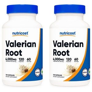 뉴트리코스트 쥐오줌풀 뿌리 Valerian Root 500mg 120캡슐, 120정, 2개